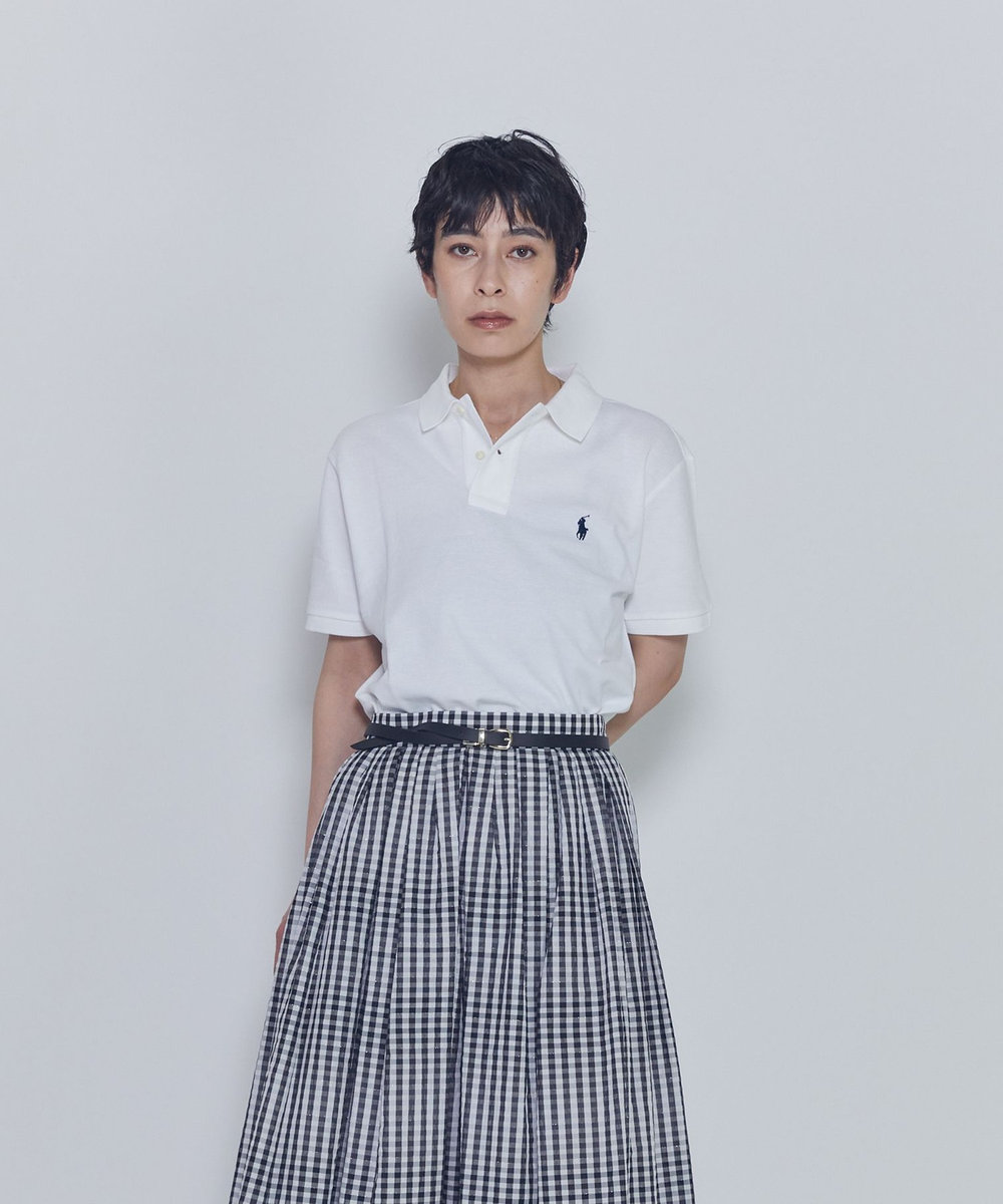 1er Arrondissement ＜POLO RALPH LAUREN（ポロ ラルフ ローレン）＞カスタムスリムフィットポロシャツ ホワイト