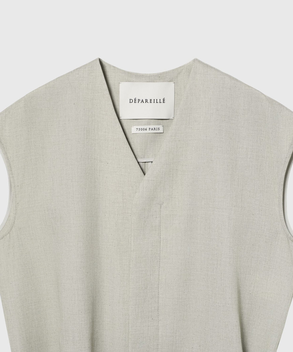DÉPAREILLÉ 	RAMIE POLY TWILL COMBINAISON / ラミーポリツイルコンビネゾン ベージュ