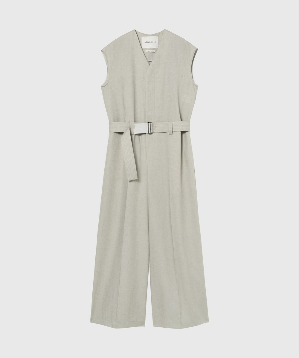 DÉPAREILLÉ 	RAMIE POLY TWILL COMBINAISON / ラミーポリツイルコンビネゾン ベージュ