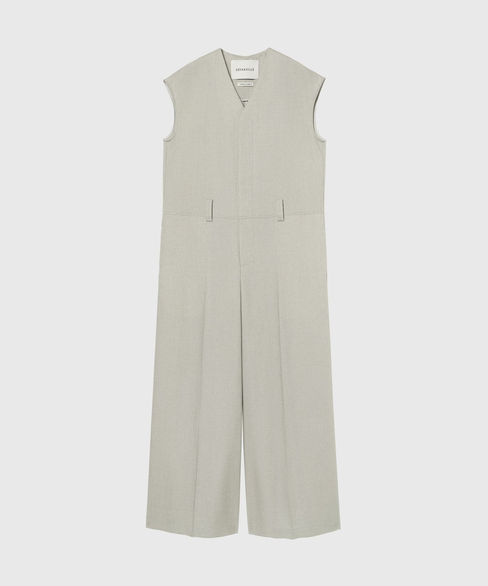DÉPAREILLÉ 	RAMIE POLY TWILL COMBINAISON / ラミーポリツイルコンビネゾン ベージュ