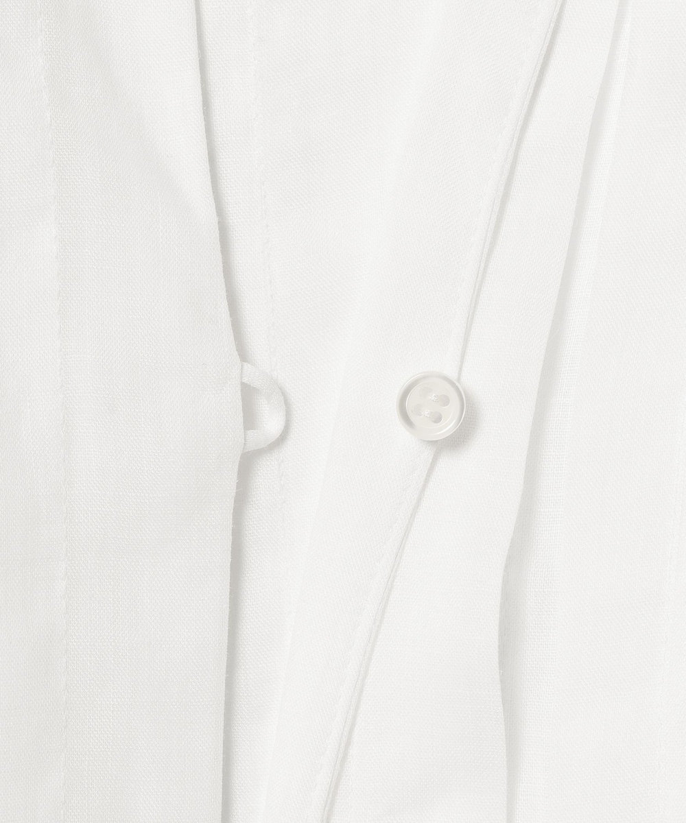 DÉPAREILLÉ 	RAMIE PLEATS SHORT SLEEVE BLOUSE / ラミープリーツショートスリーブブラウス オフホワイト