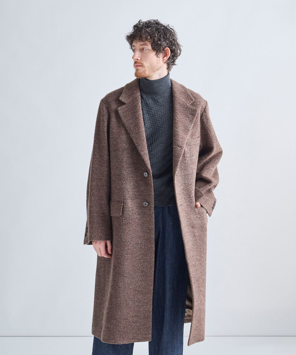 MEN'S BIGI 【BASED ON MEN'S BIGI HERITAGE】シングルチェスターコート ブラウン