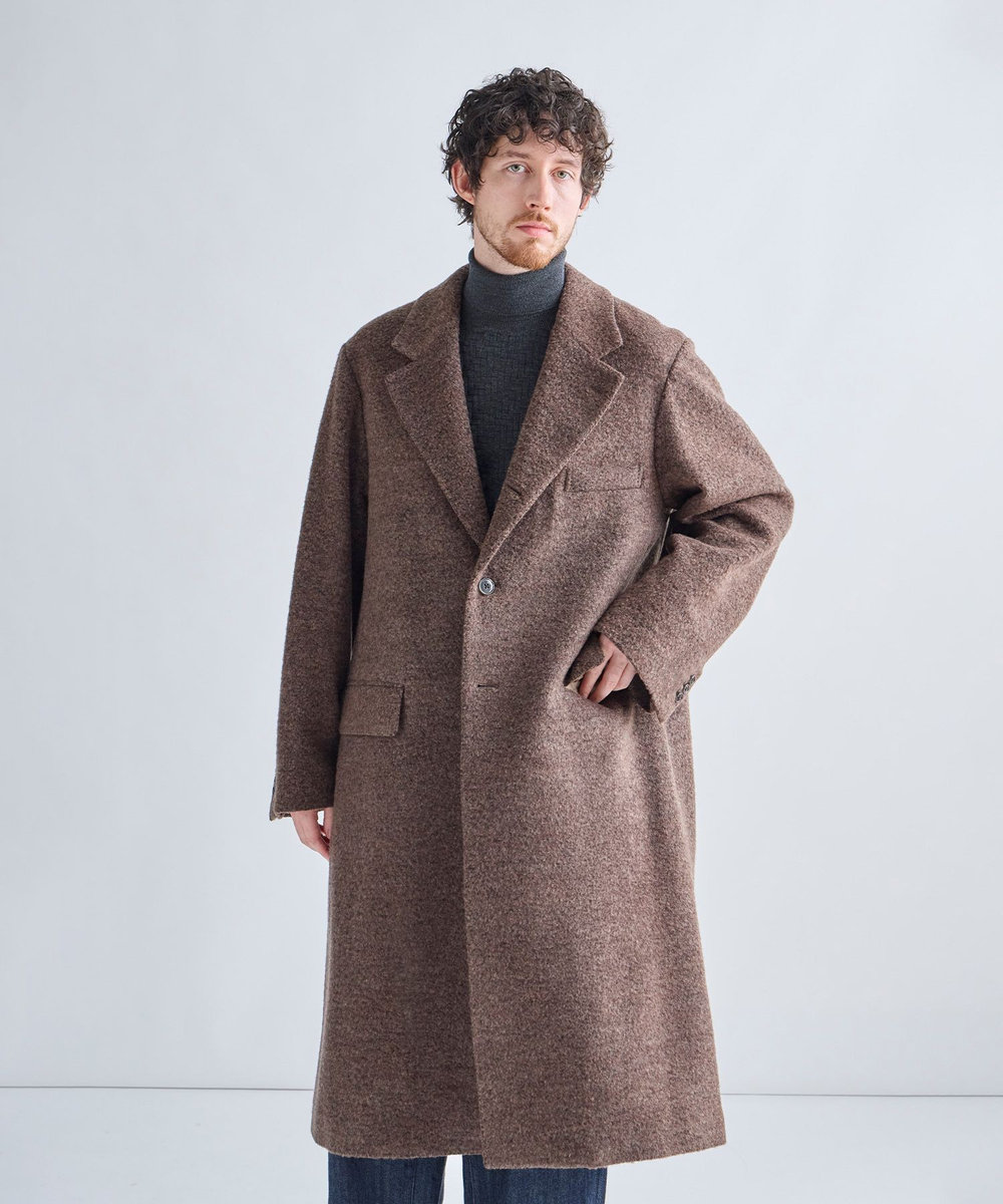 MEN'S BIGI 【BASED ON MEN'S BIGI HERITAGE】シングルチェスターコート ブラウン