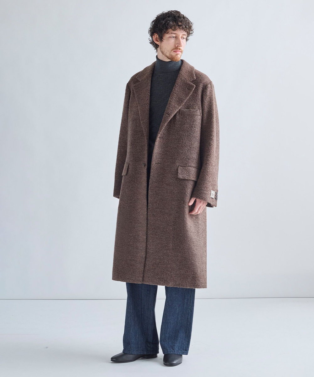 MEN'S BIGI 【BASED ON MEN'S BIGI HERITAGE】シングルチェスターコート ブラウン