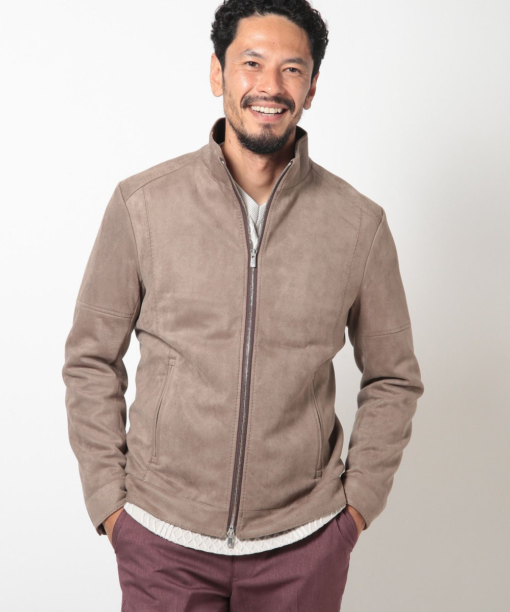 MEN'S BIGI フェイクスエードダンボールブルゾン グレー