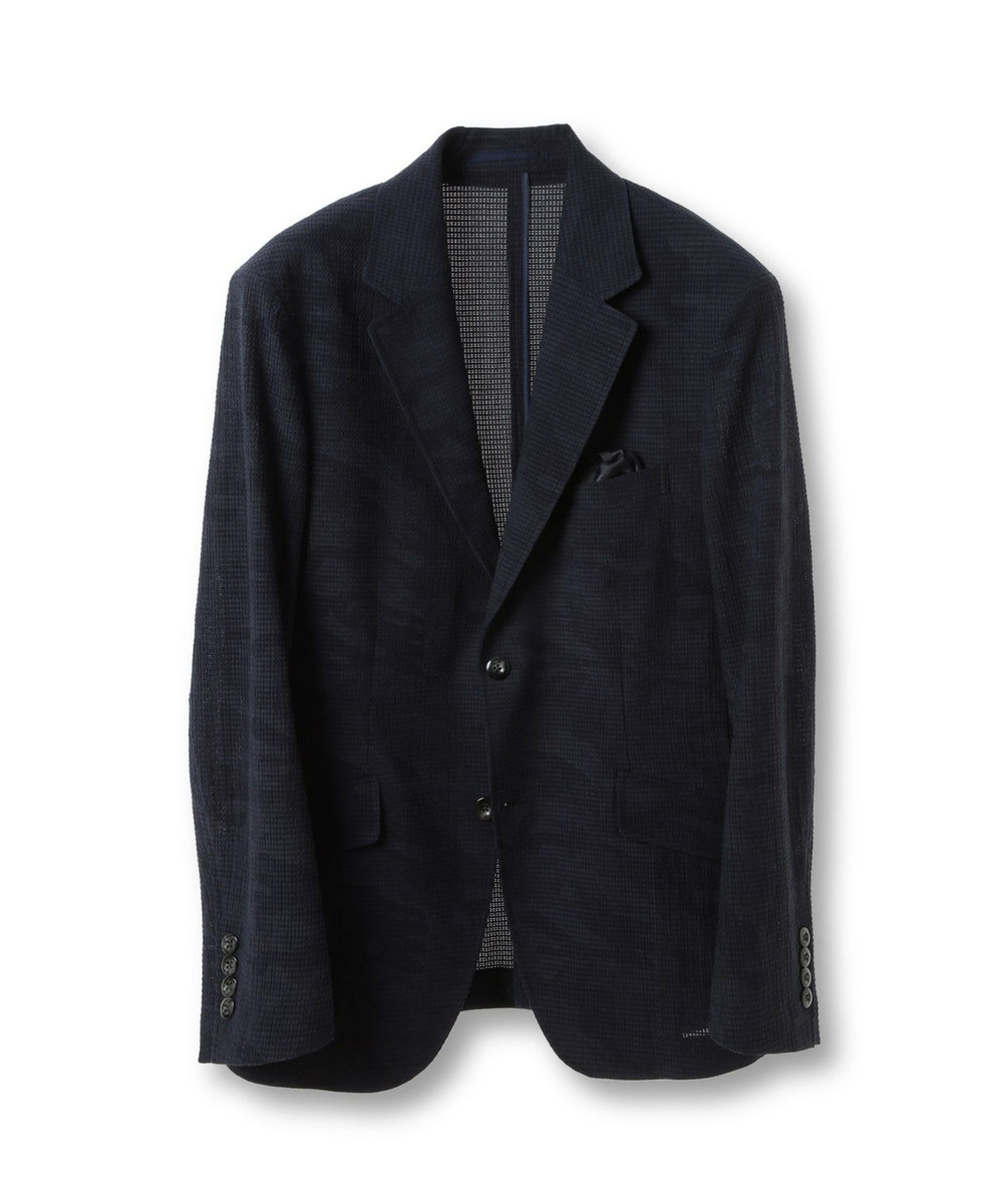 MEN'S BIGI 3Dサッカープリントストレッチジャケット＜EASY CARE＞ ネイビー