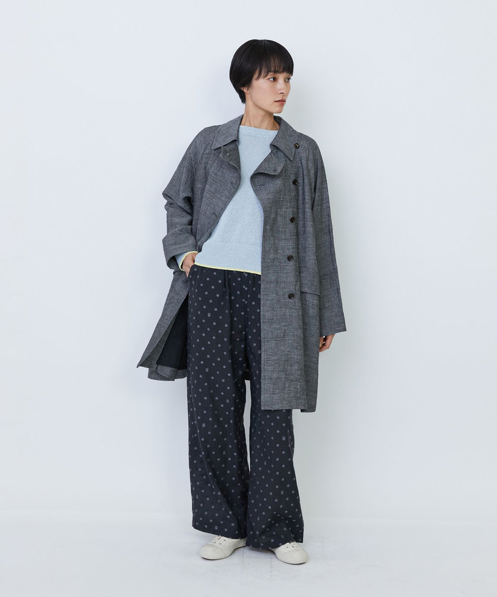 LOISIR バンブーリネンスプリングコート グレー
