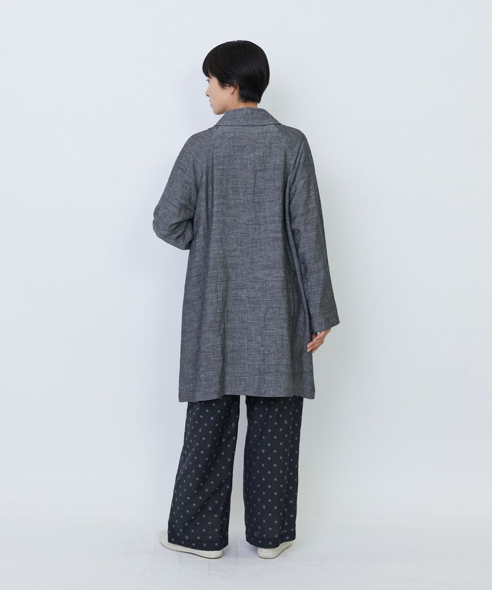 LOISIR バンブーリネンスプリングコート グレー