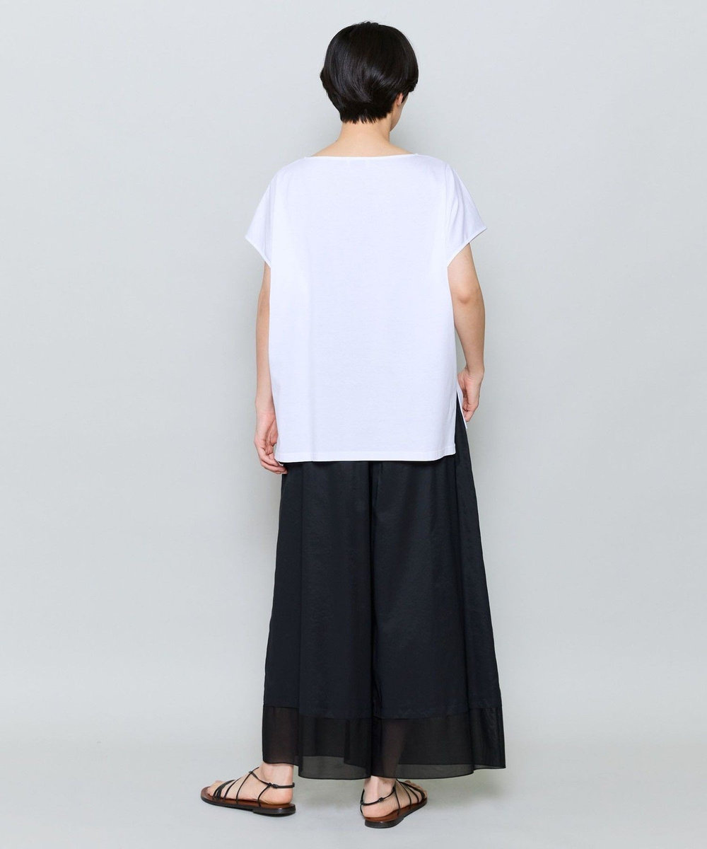 MOGA 37.5ナイロンストレッチワイドクロップドパンツ ブラック