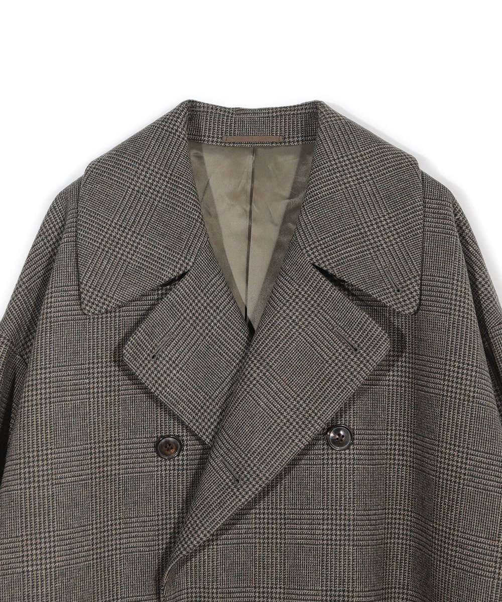 MEN'S BIGI 【50th Anniv . 菊池武夫】WOOL GLEN PLAID COAT カーキ