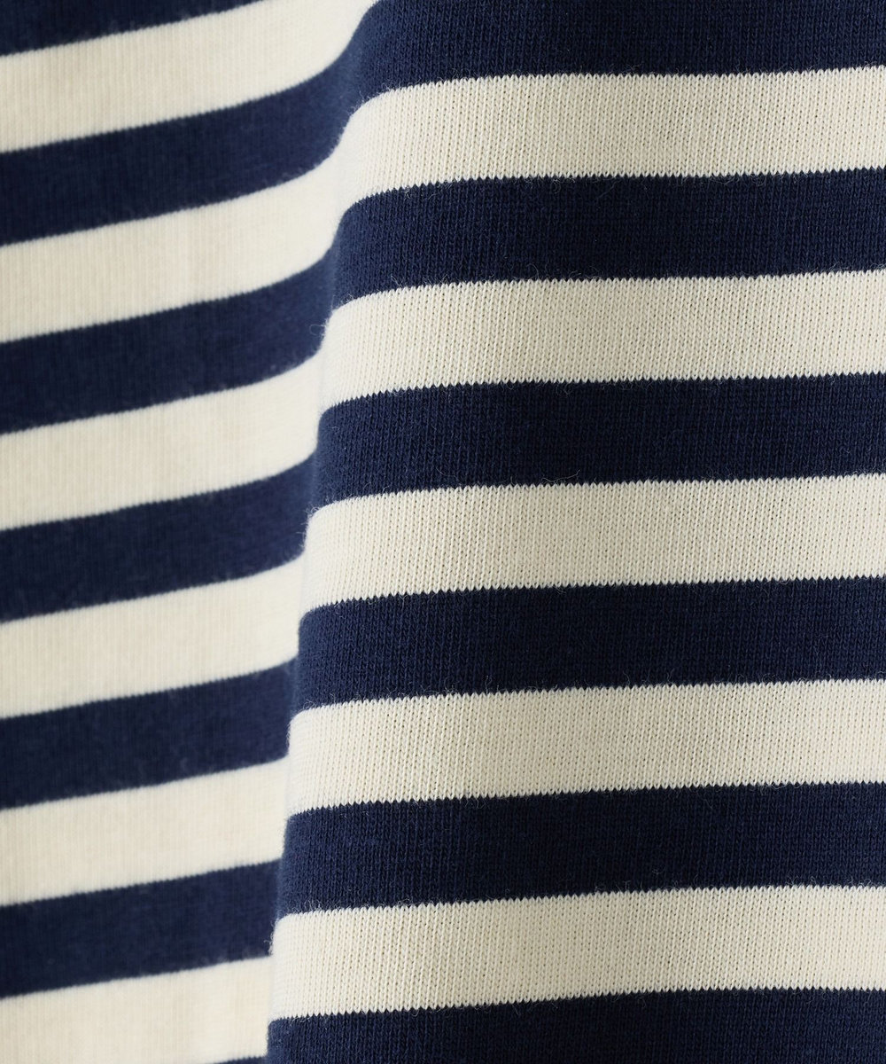 NOWADAYS コットンボーダーTシャツ ネイビー