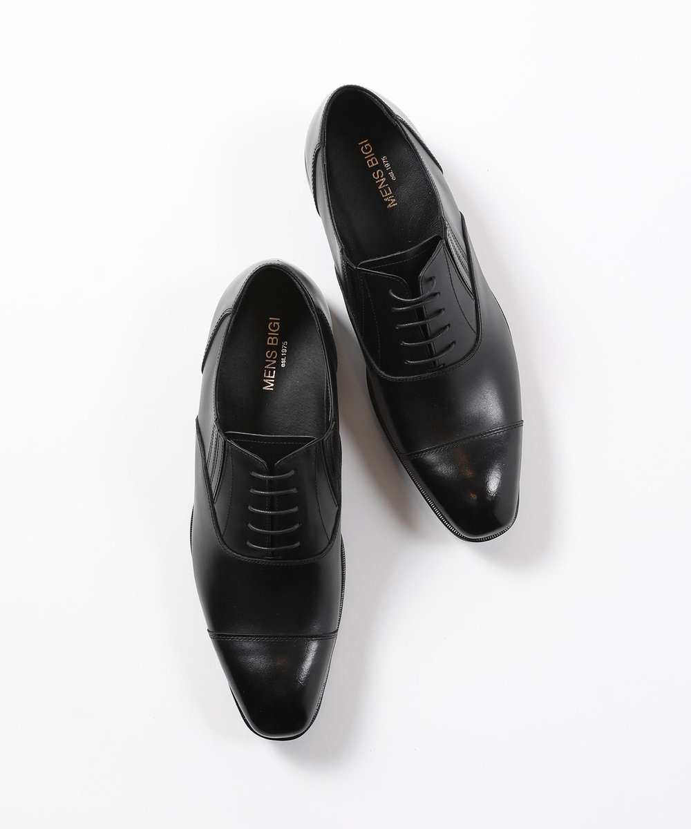 MEN'S BIGI キップスムースレザーコンフォートシューズ ブラック