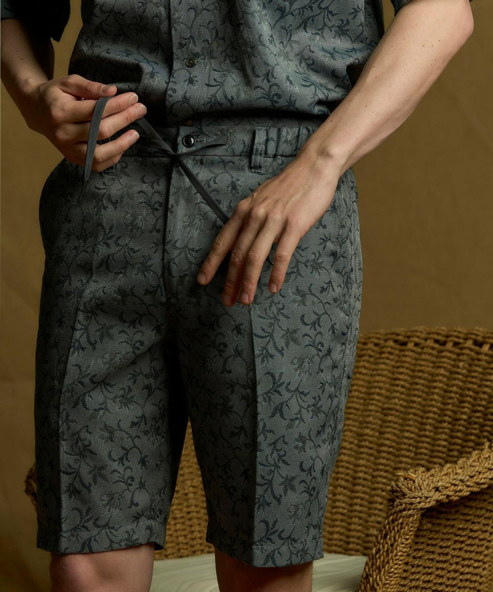 MEN'S BIGI ジャガードハーフパンツ ライトグレー