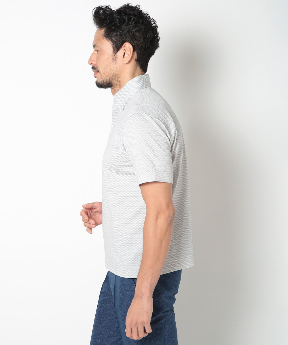 MEN'S BIGI 【ACTIVE TAILOR】COOL MAXサッカー織りポロシャツ グレー