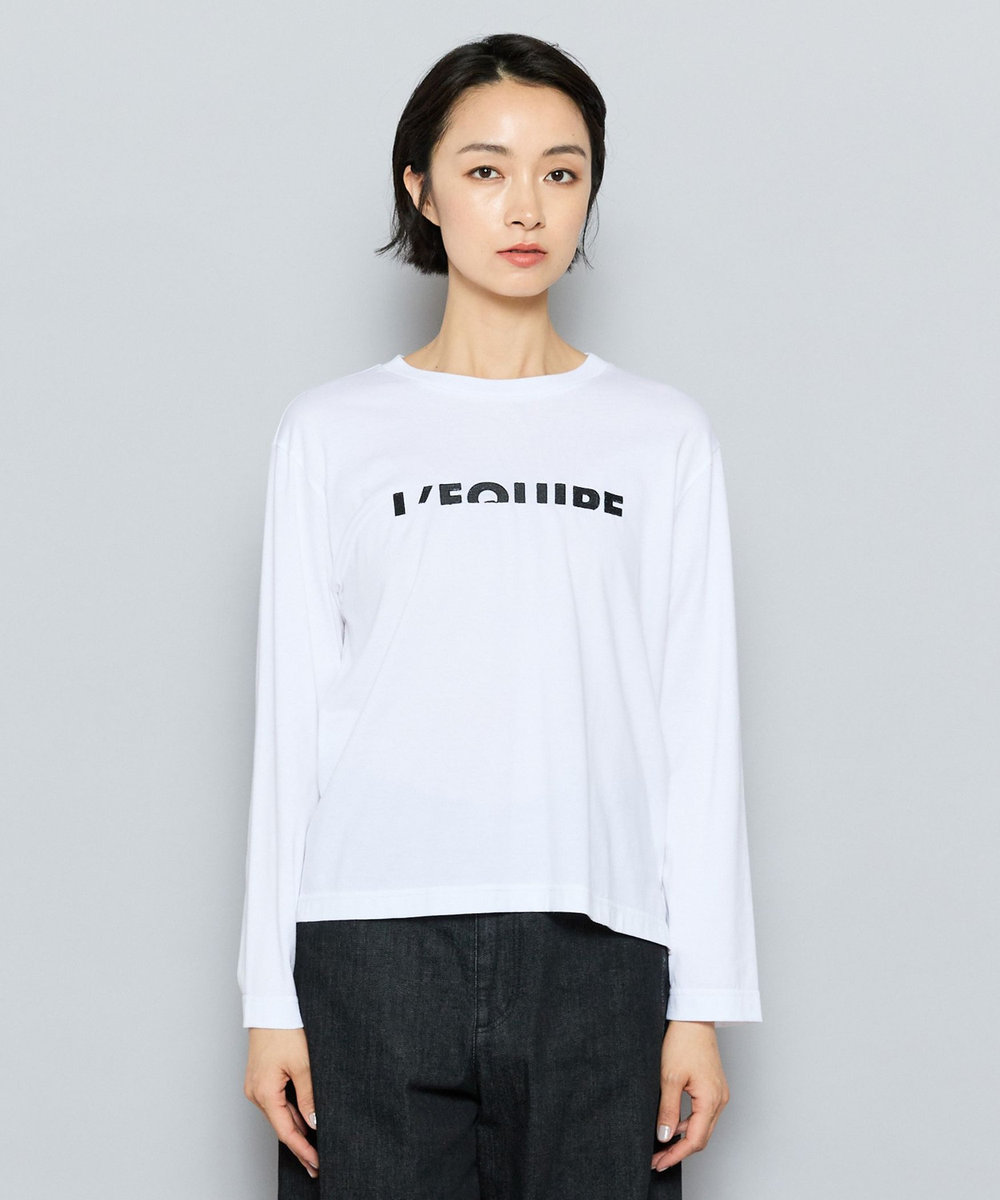 L'EQUIPE ハーフロゴ刺繍Tシャツ ホワイト