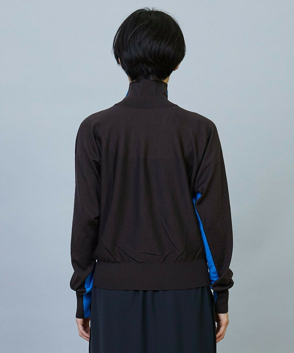 MOGA ANNUAL×MOGA　バイカラータートルニット ブラウン