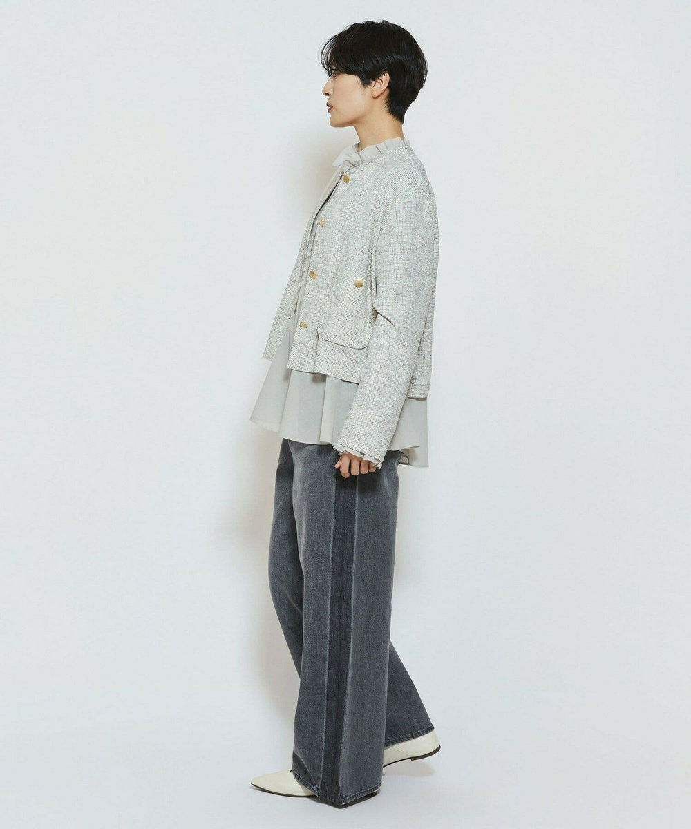 feerique feerique ラインデニムパンツ グレー