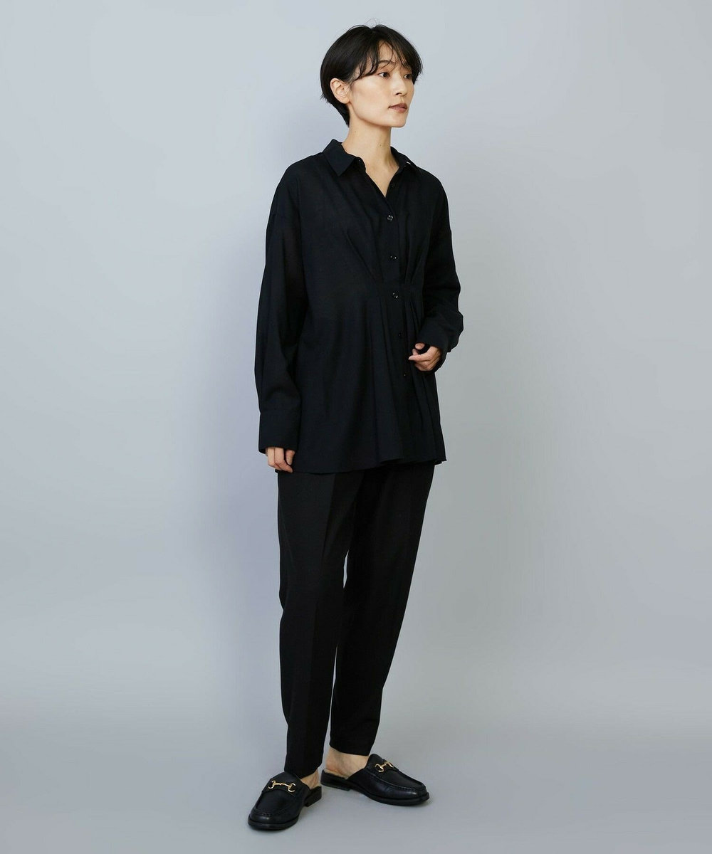 MOGA シアービエラタックラインブラウス ブラック