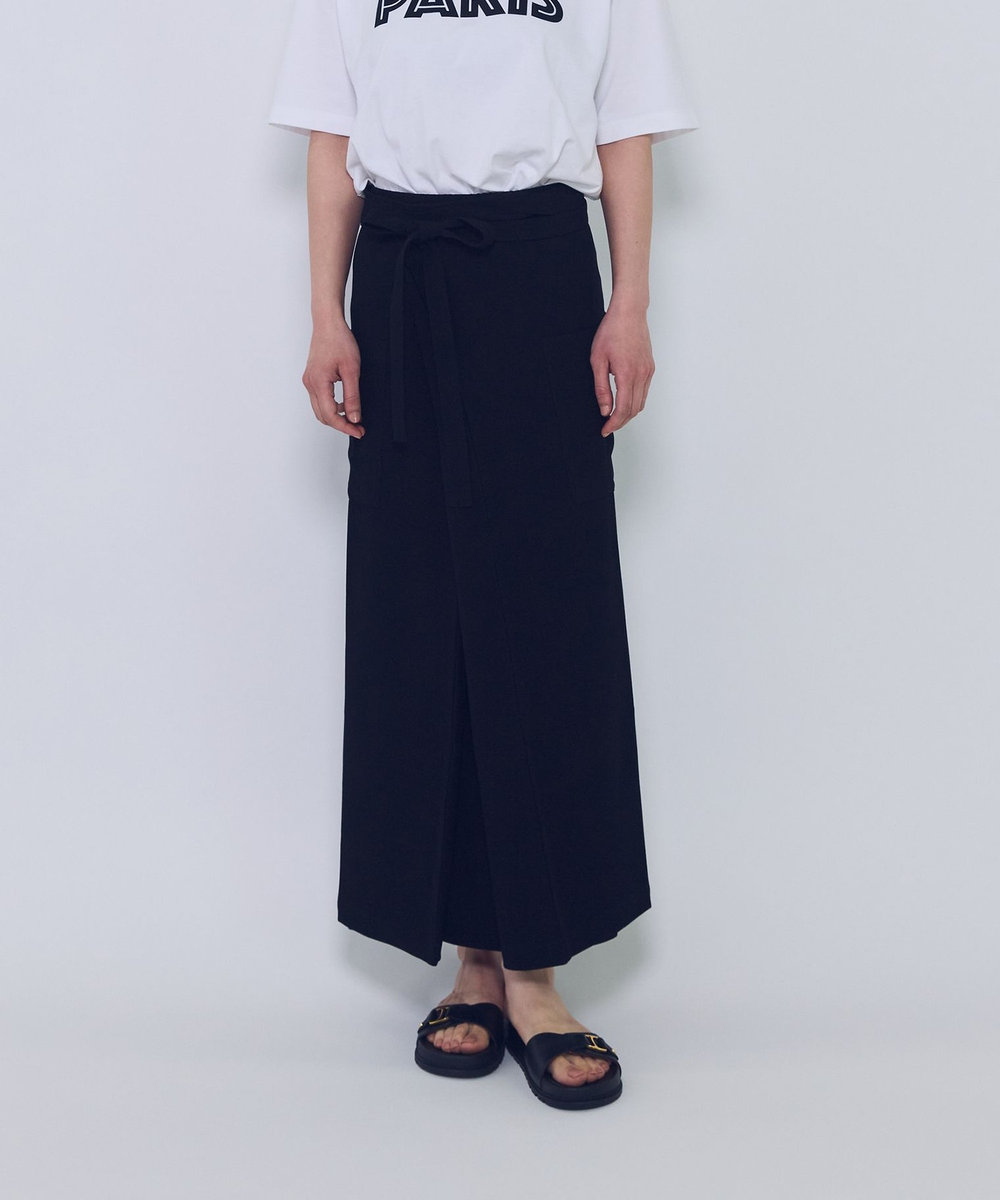 1er Arrondissement 【WEB限定】＜COTHEBISMOKE (コグ ザ ビッグ スモーク)＞“MINA"ダブルラップスカート ブラック