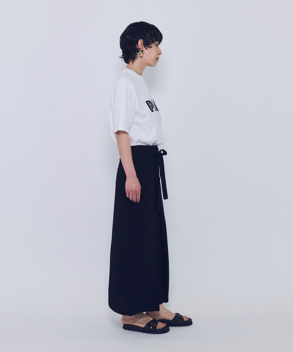 1er Arrondissement 【WEB限定】＜COTHEBISMOKE (コグ ザ ビッグ スモーク)＞“MINA"ダブルラップスカート ブラック