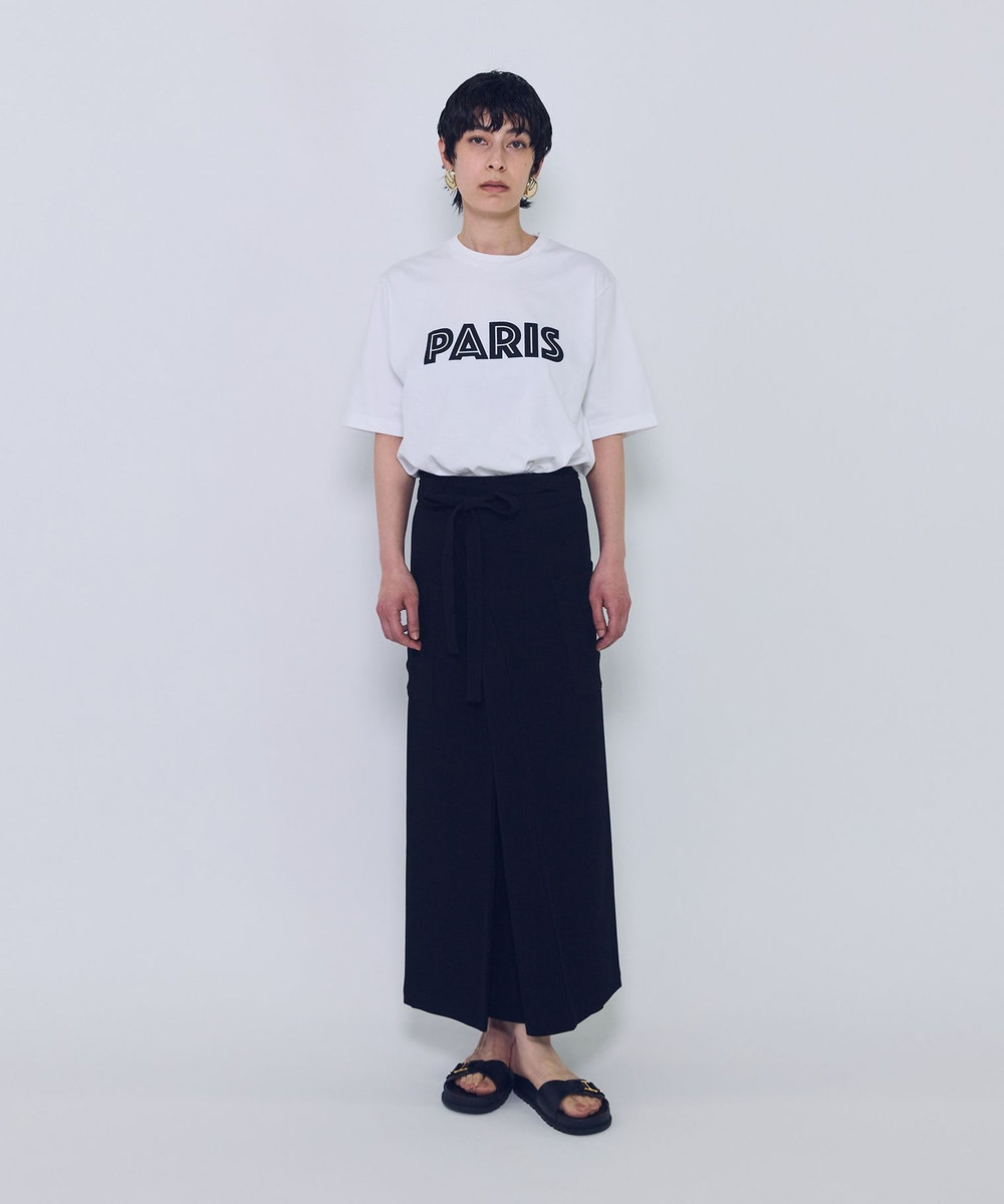 1er Arrondissement 【WEB限定】＜COTHEBISMOKE (コグ ザ ビッグ スモーク)＞“MINA"ダブルラップスカート ブラック