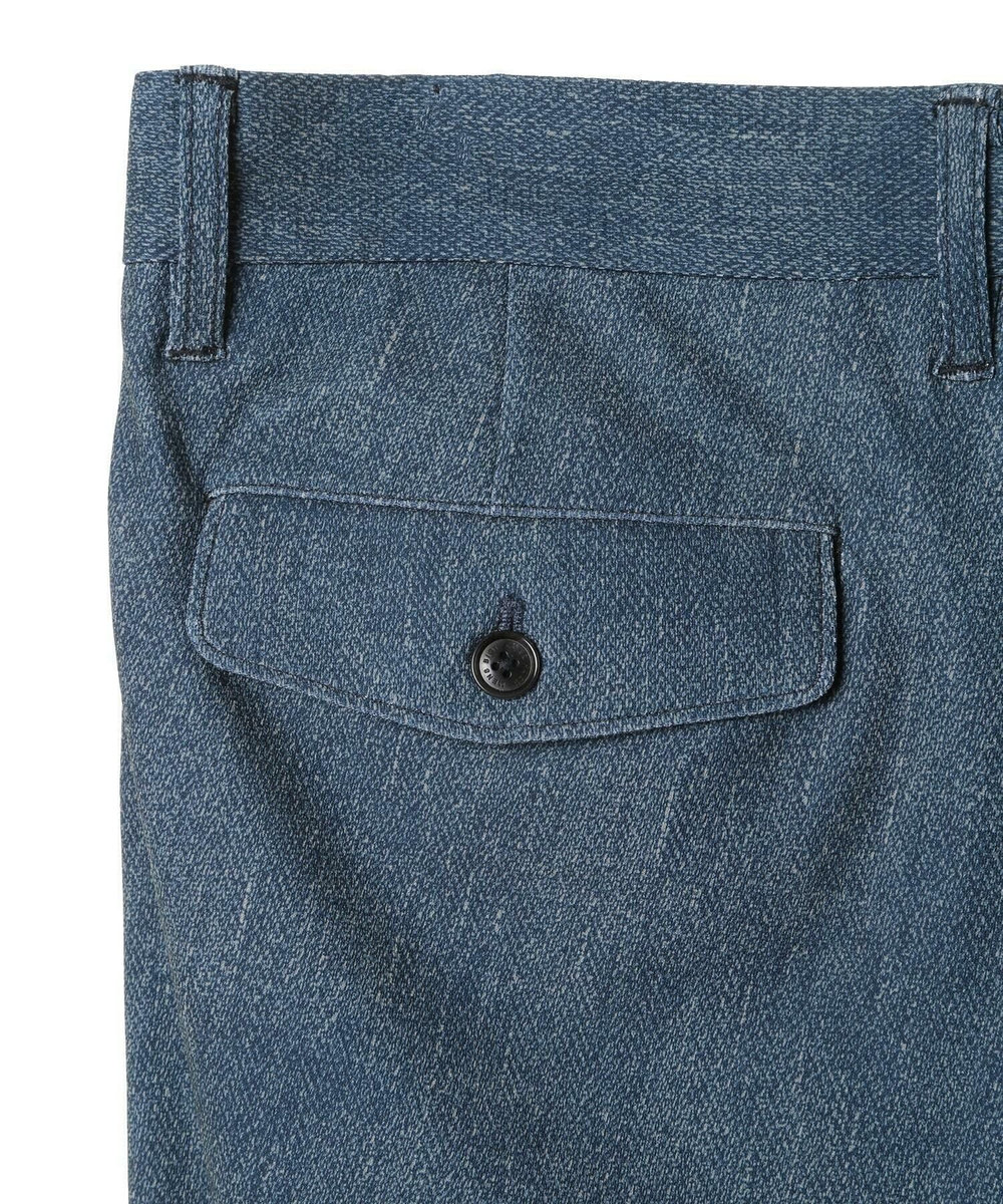 MEN'S BIGI 【COLE HAAN/コール ハーン】別注 トリコットメッシュデニムプリント ストレッチパンツ＜吸水速乾/EASY CARE＞ ブルー