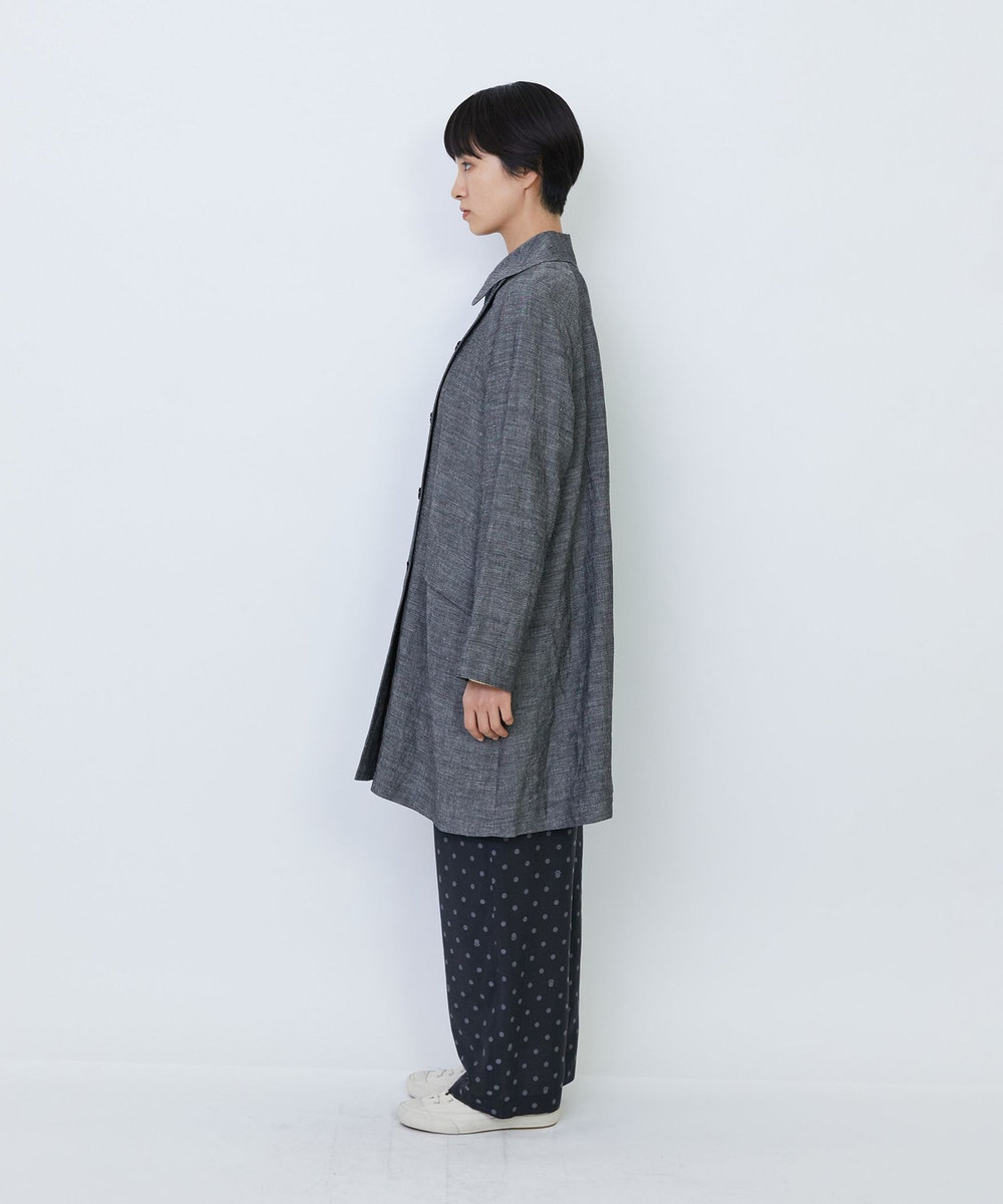 LOISIR バンブーリネンスプリングコート グレー