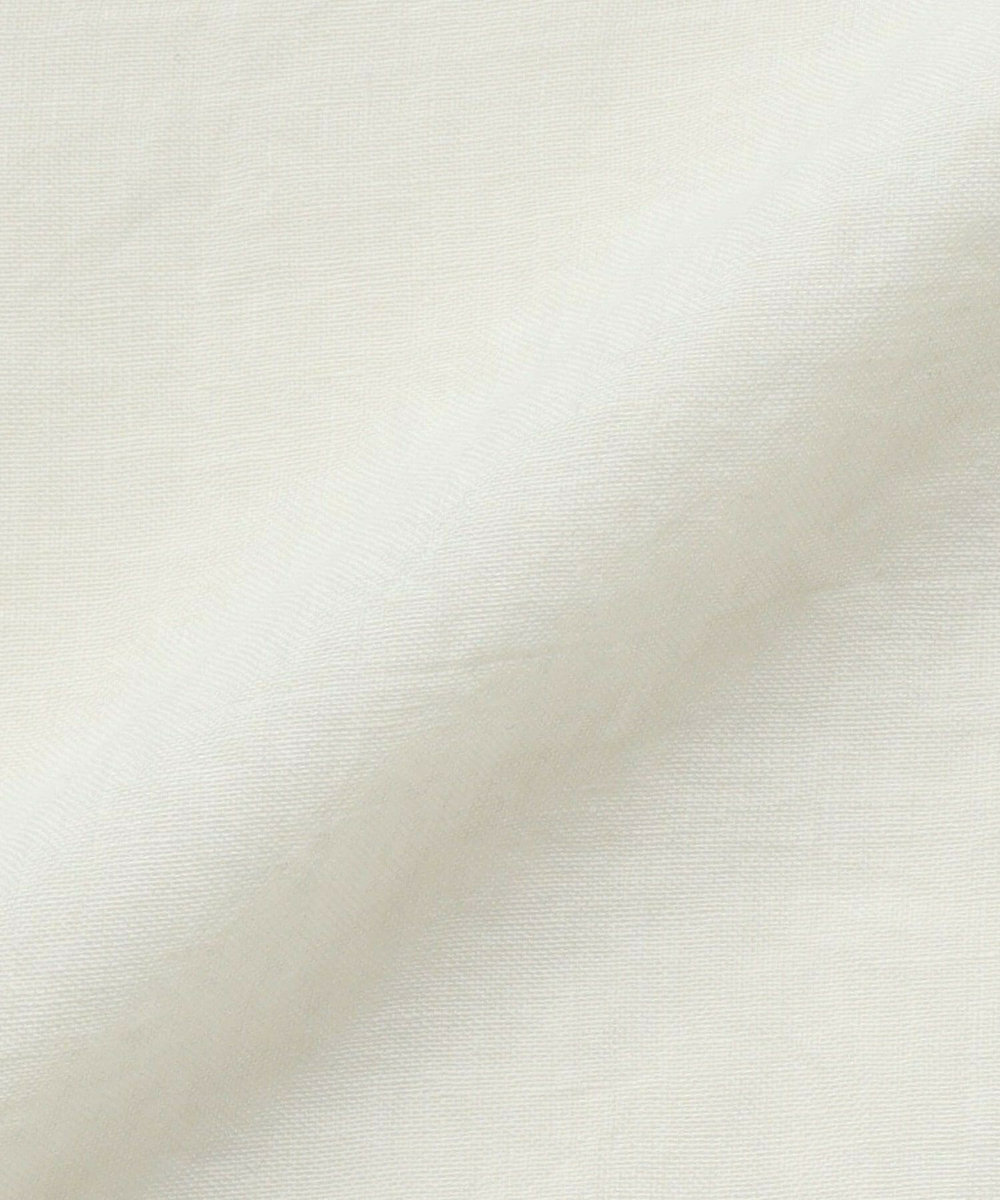 LOISIR グランジリネンハイネックブラウス オフホワイト