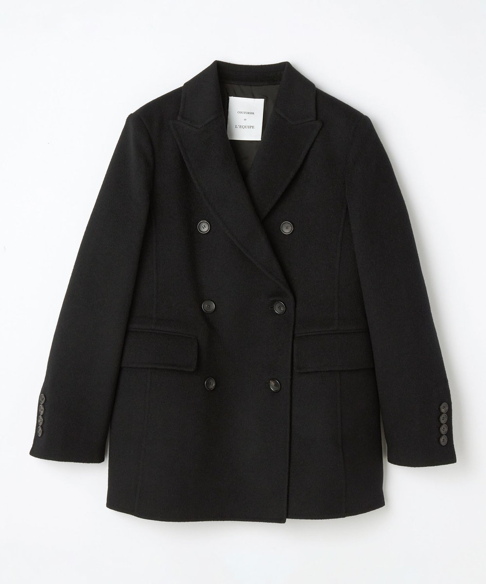 L'EQUIPE COUTURIER W/CASHリバージャケットコート ブラック