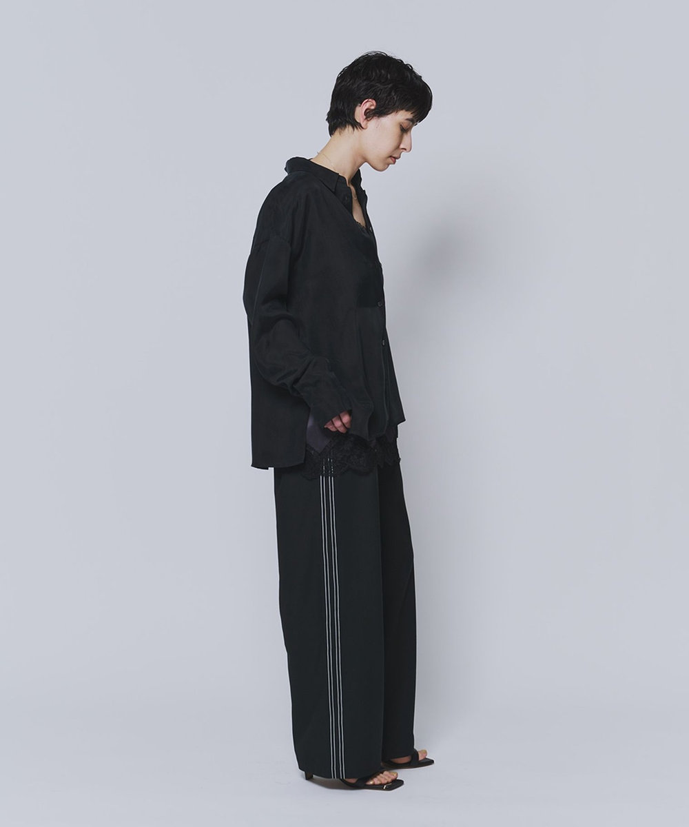1er Arrondissement サイドラインパンツ ブラック