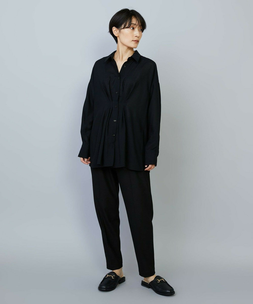 MOGA シアービエラタックラインブラウス ブラック
