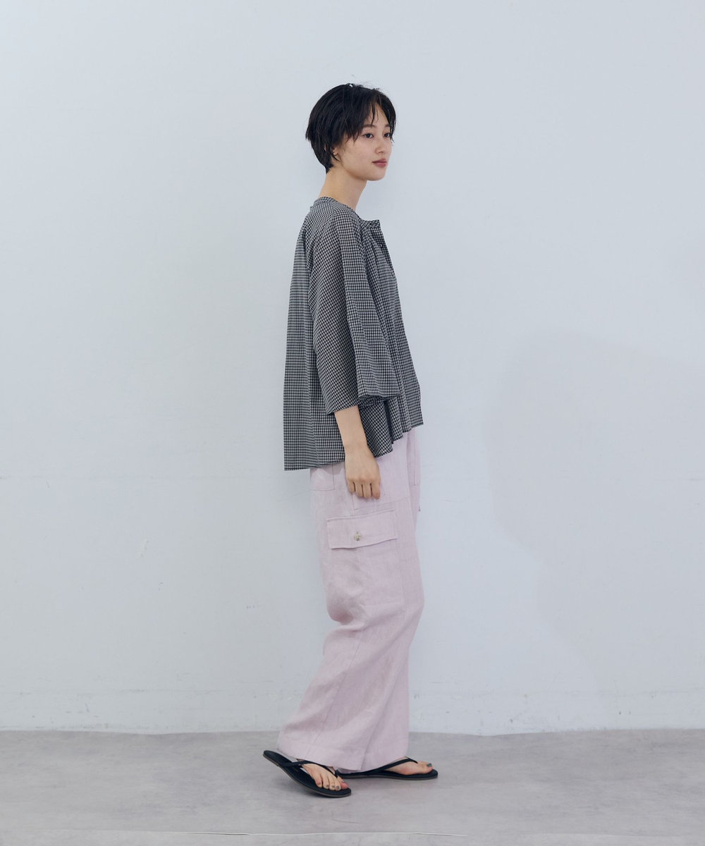ADIEU TRISTESSE フレアーシルエットブラウス ブラック系その他