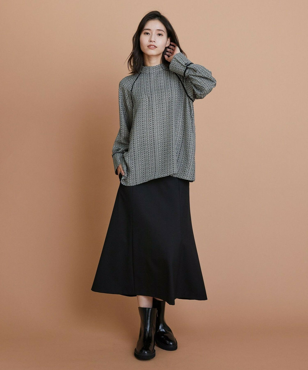 L'EQUIPE 2wayストレッチクロススカート ブラック