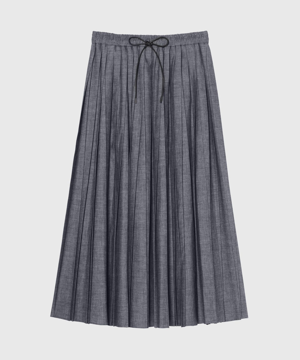 DÉPAREILLÉ 4.5OZ DENIM PLEATS SKIRT / 4.5OZ デニムプリーツスカート インディゴブルー