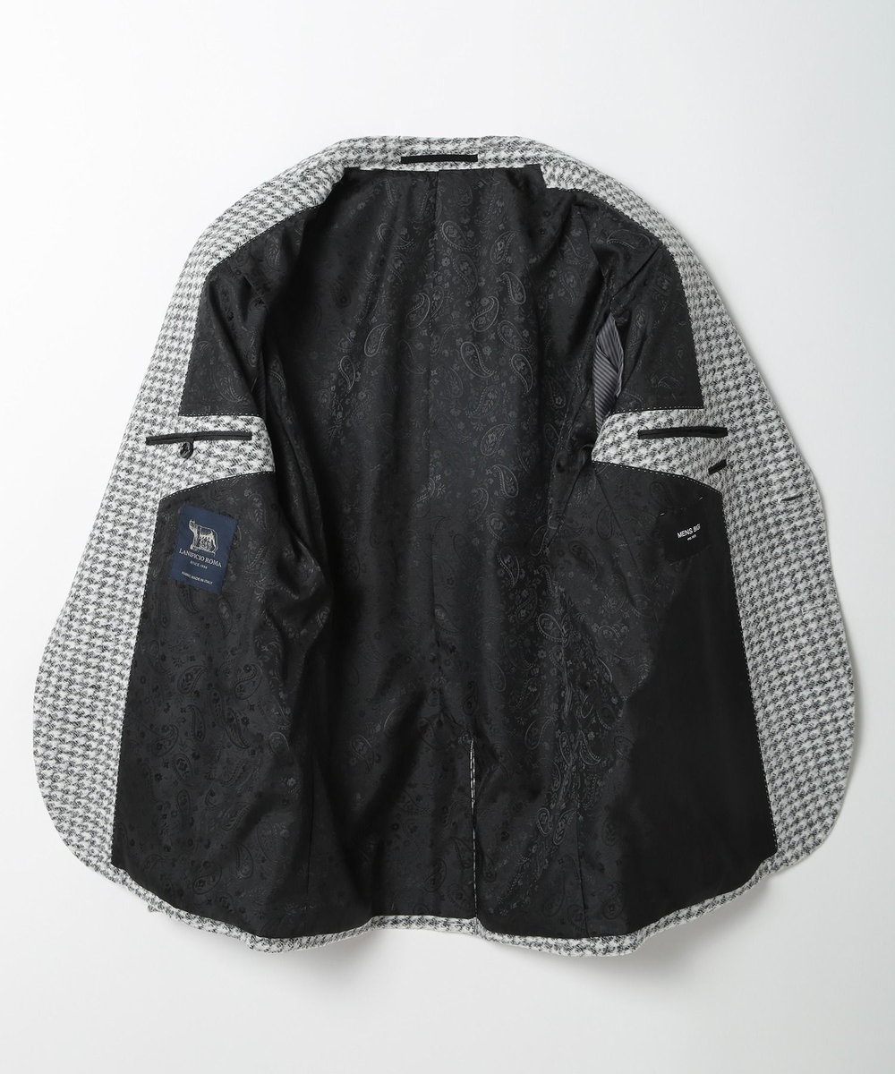 MEN'S BIGI 【RANIFICIO ROMA/ラニフィーチョローマ】ウールチェックジャージジャケット ホワイト