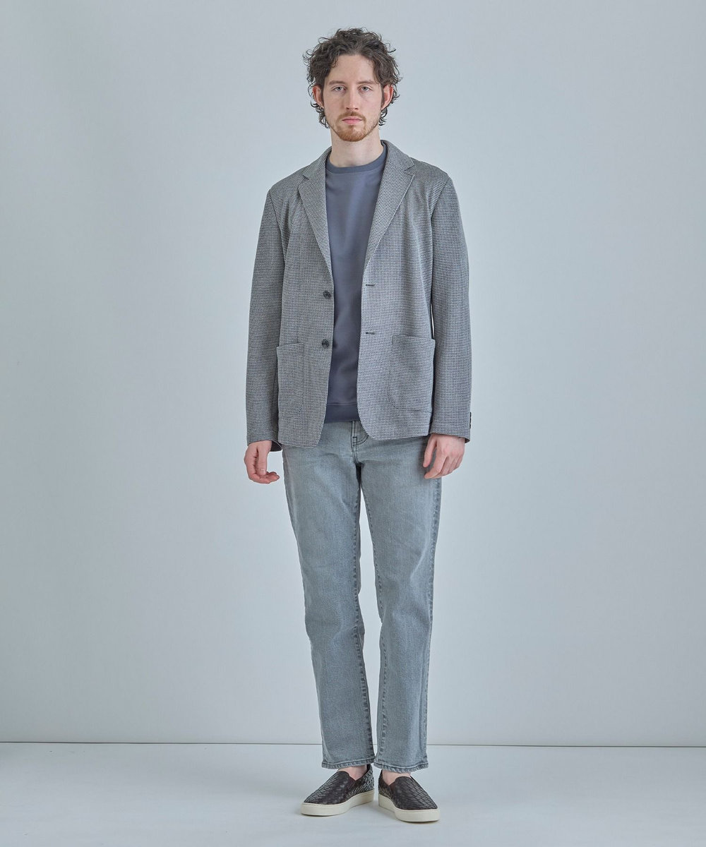 MEN'S BIGI ピンドットダブルラッセル ライトジャケット＜ストレッチ＞＜速乾性＞ グレー