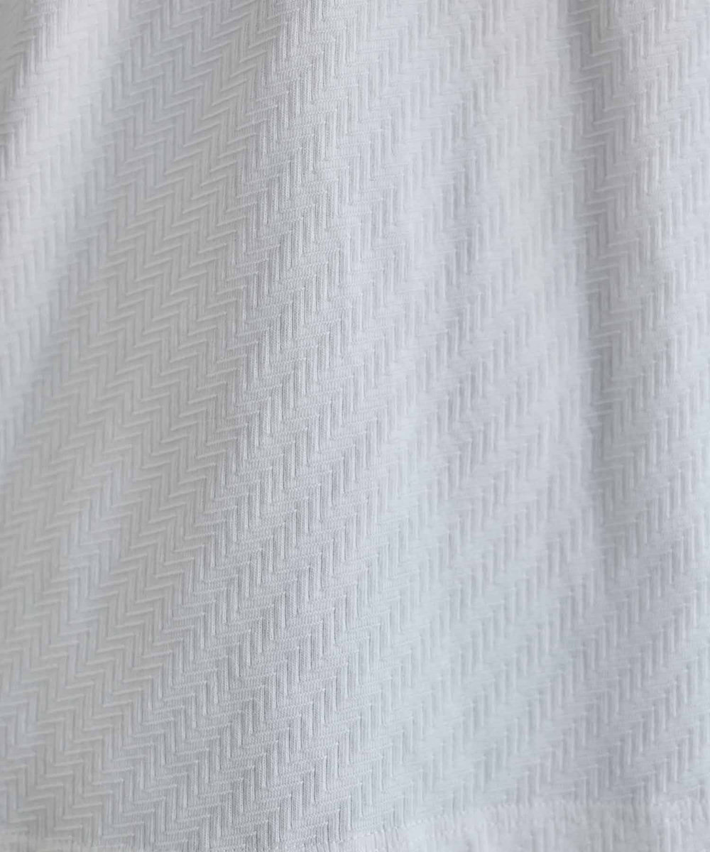 UNION STATION シェブロン柄リンクスジャガードTシャツ ホワイト