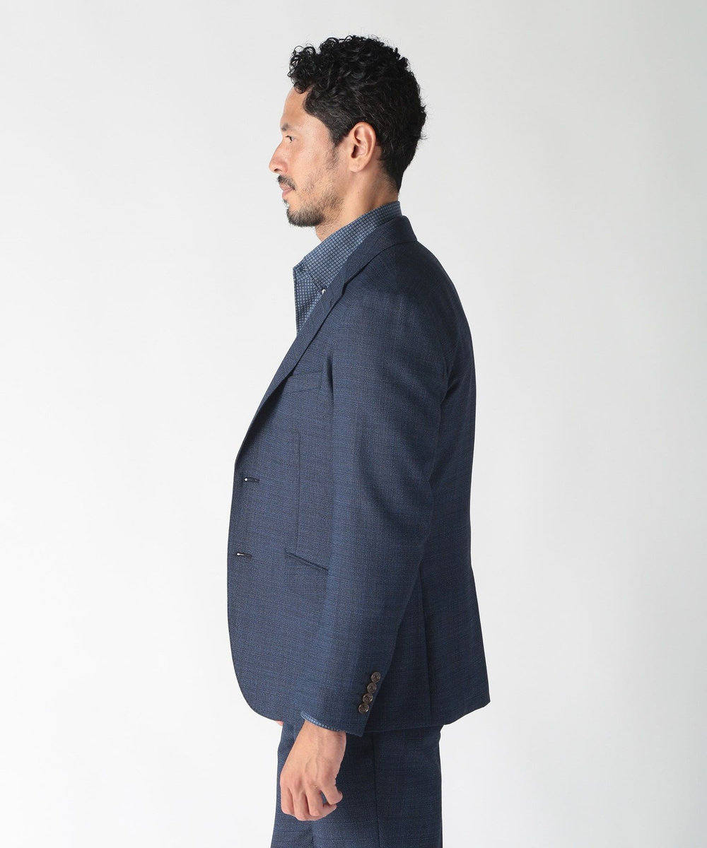 MEN'S BIGI ミックスヤーン/ポップサックテーラードジャケット ネイビー
