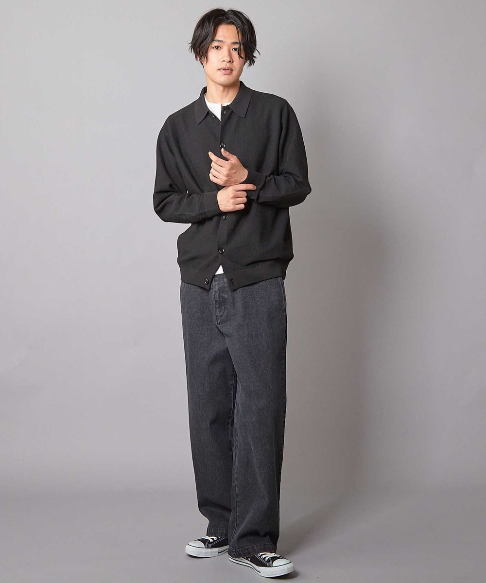 UNION STATION WIDE LEG デニムパンツ ブラック