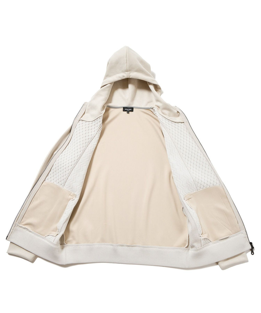MEN'S BIGI ニットコンビパーカ オフホワイト