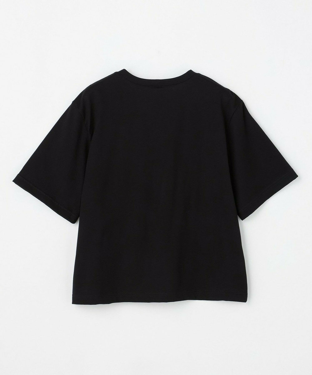 L'EQUIPE フラワー顔料プリントTシャツ ブラック