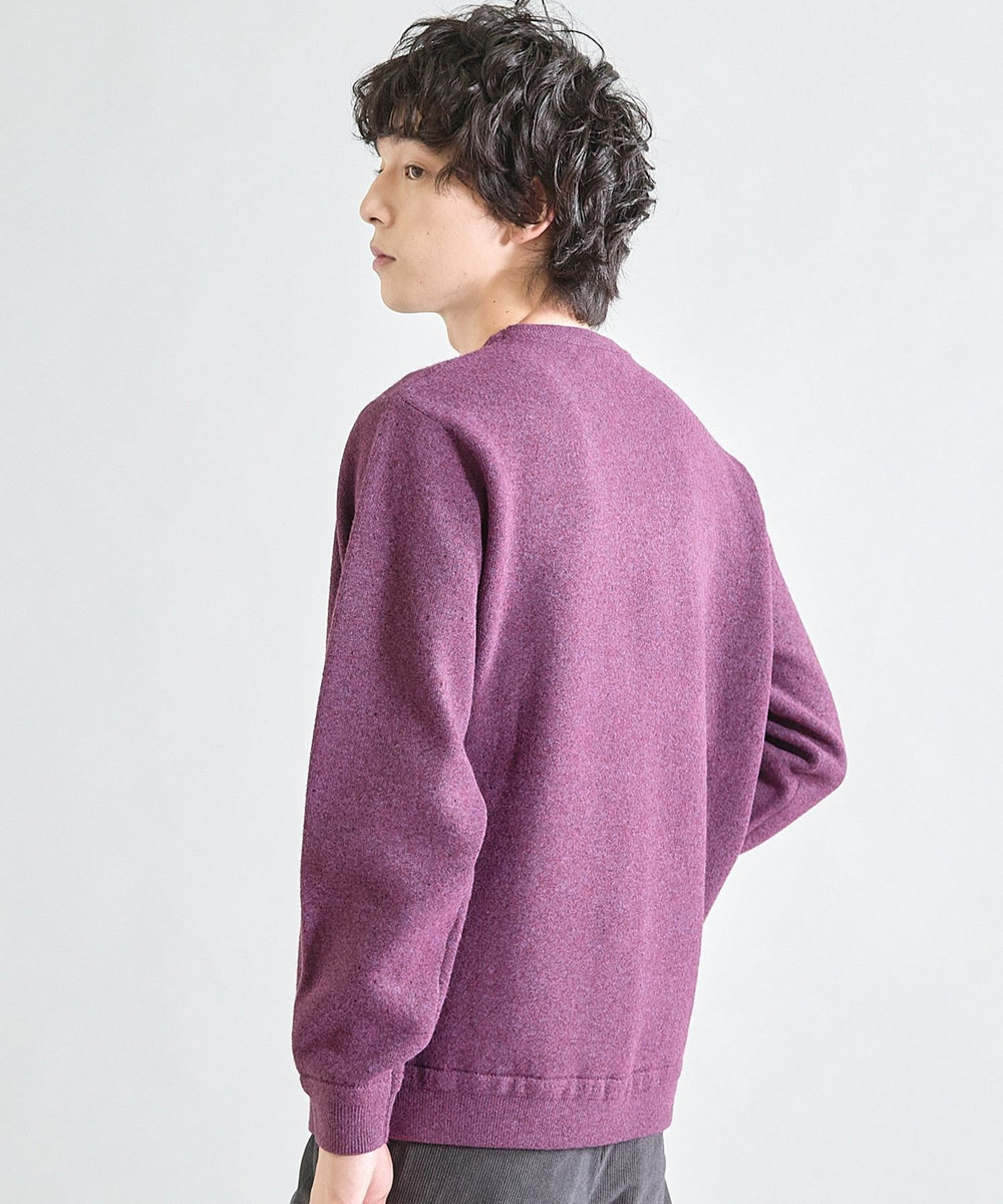 UNION STATION Wフェイス スフレヤーン ウォッシャブルニット パープル