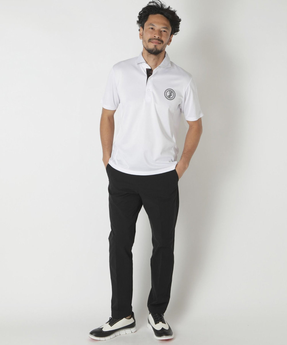 MEN'S BIGI ＜1PIU1UGUALE3 RELAX＞別注　リバーメッシュポロシャツ ホワイト