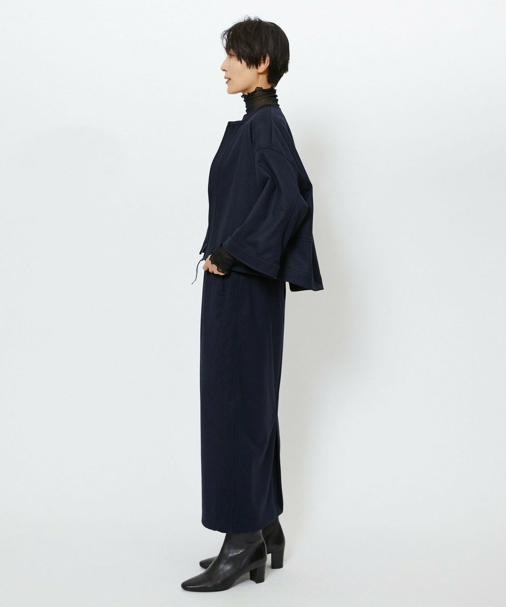feerique feerique ウールライクニットツイルコクーンシルエットプルオーバー ネイビー