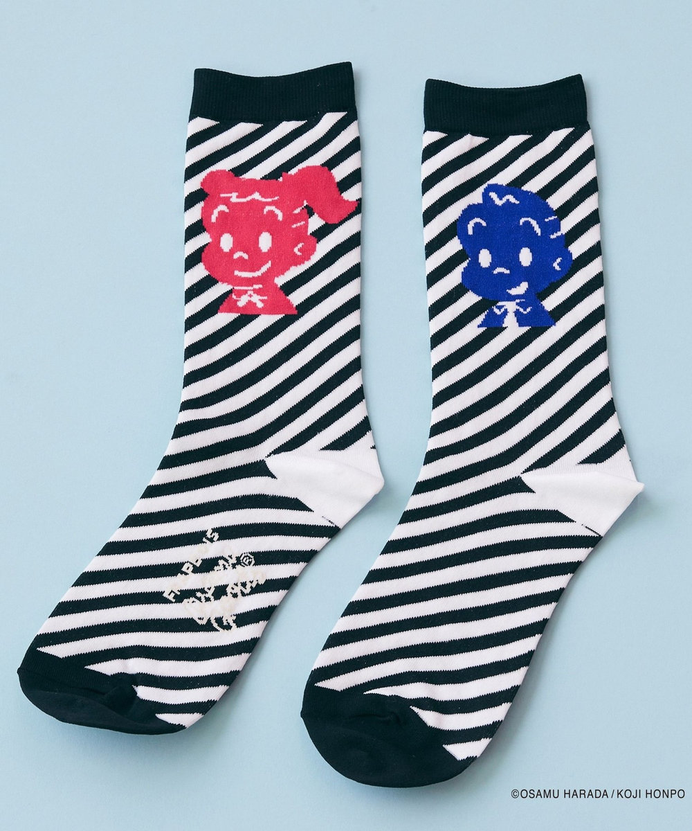 FRAPBOIS OSAMU GOODS ストライプソックス ブラック