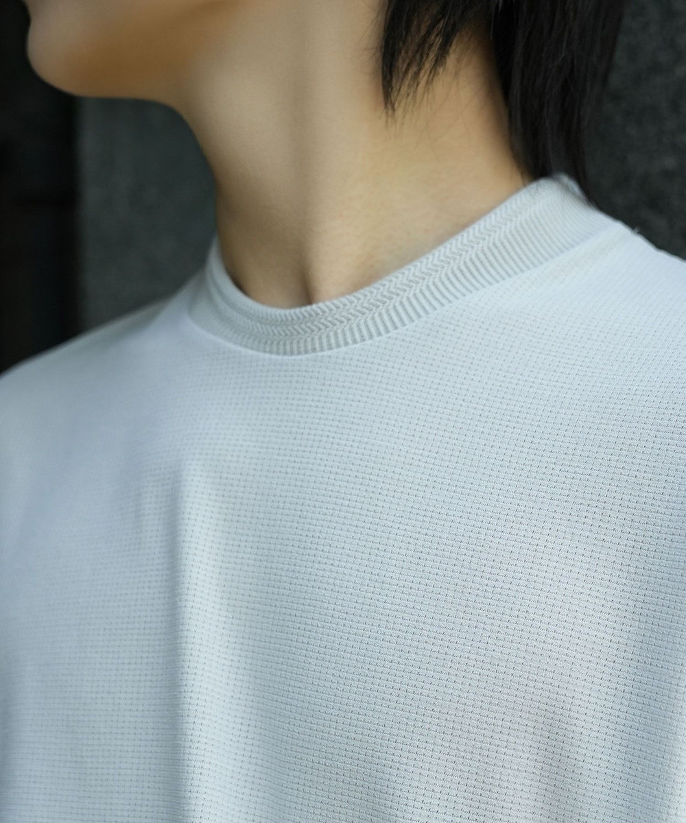 MEN'S BIGI 【WEB限定】ドットメッシュジャージTシャツ＜吸水速乾/通気性＞ グレー