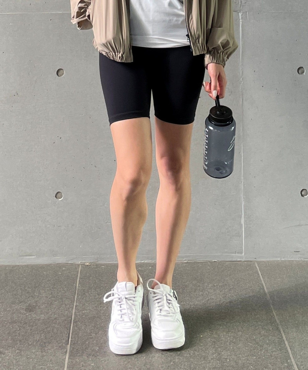 Julier 【定番】YOGA FITハーフレギンス／UVカット・吸汗速乾・ホットヨガ対応・水着・水陸両用 ブラック