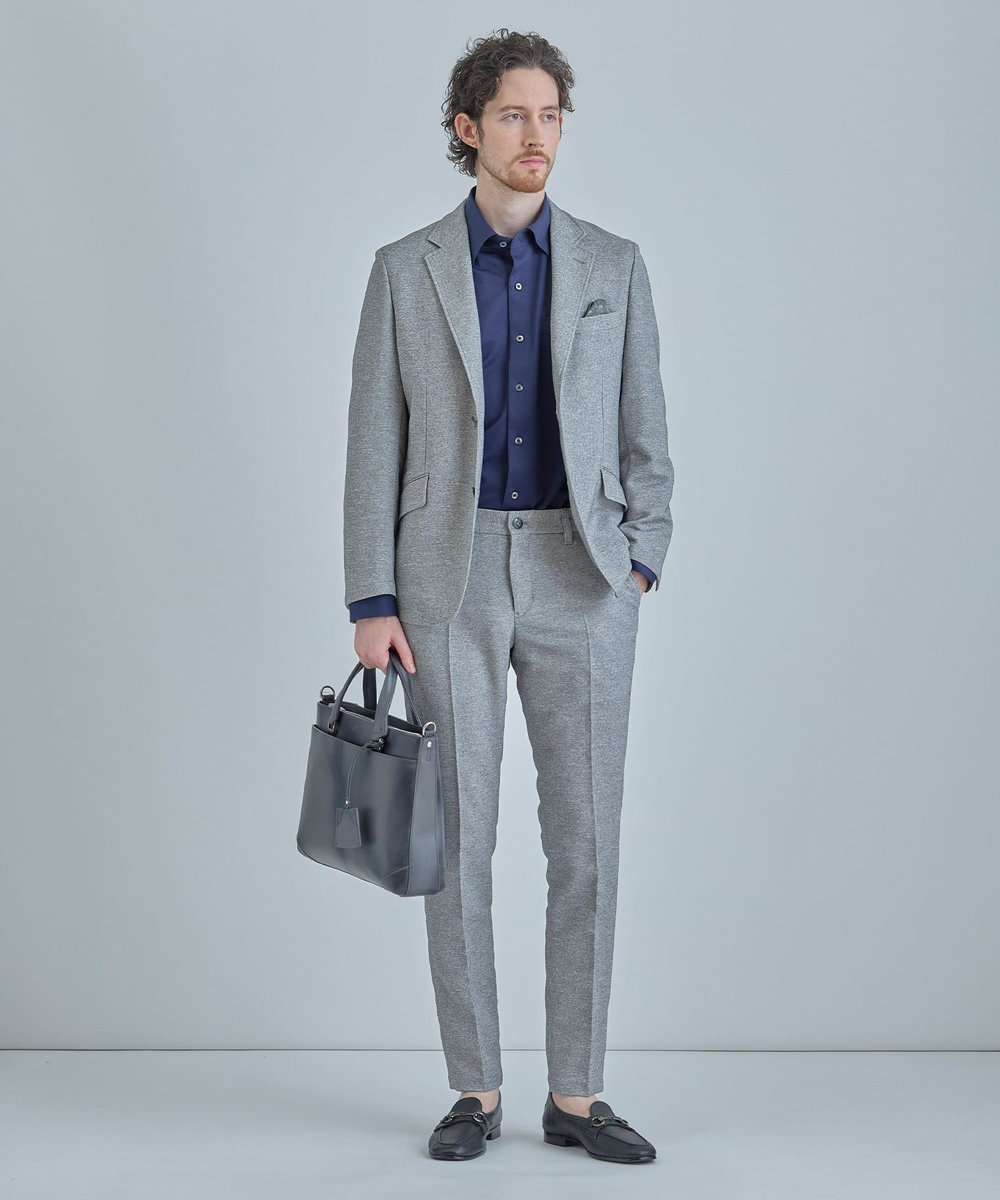 MEN'S BIGI 【SEEKER/シーカー】別注 ムラレザー2WAYブリーフケース グレー