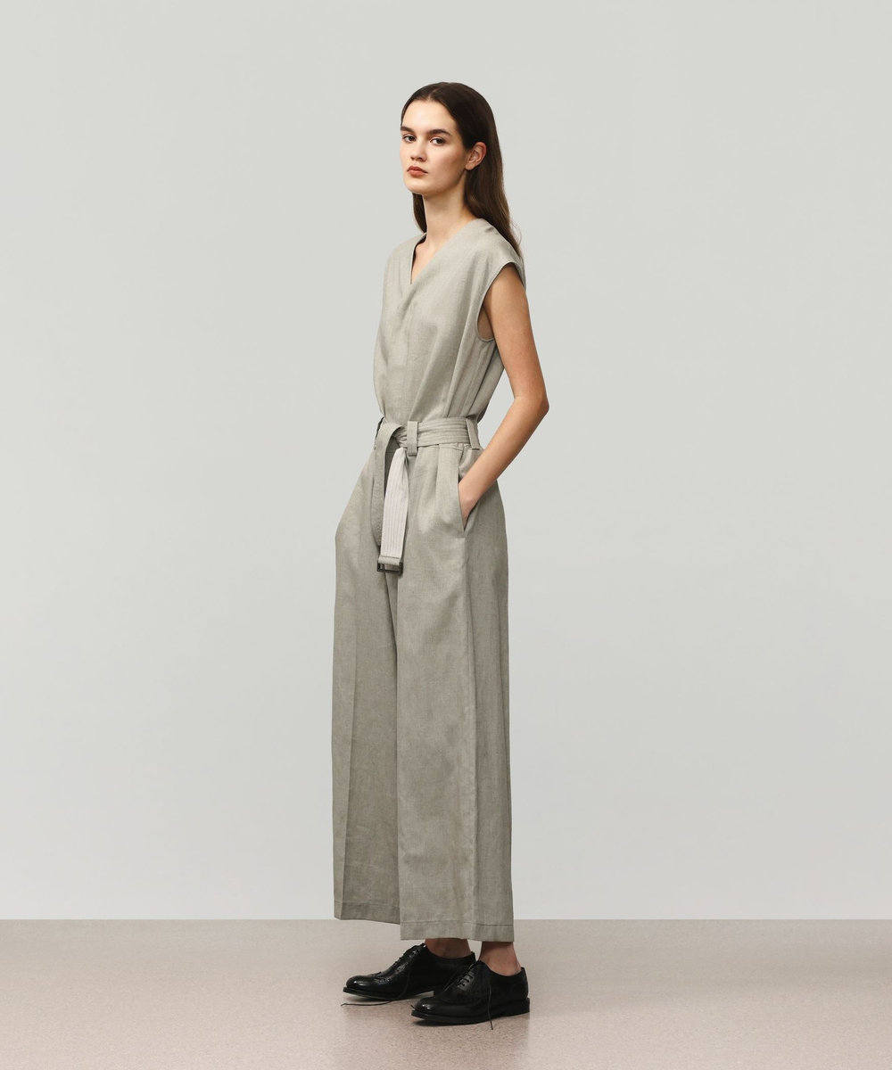 DÉPAREILLÉ 	RAMIE POLY TWILL COMBINAISON / ラミーポリツイルコンビネゾン ベージュ