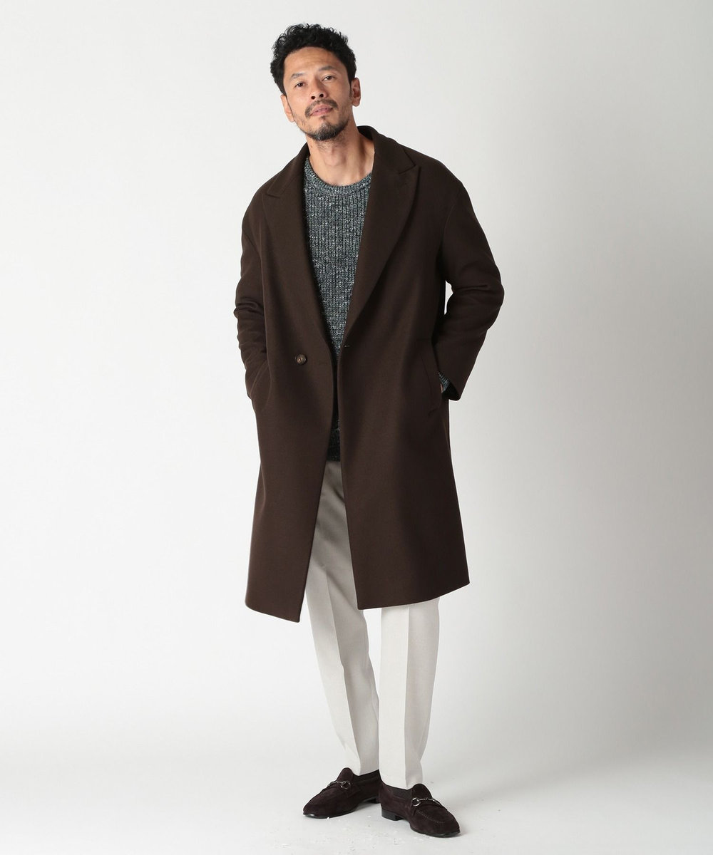 MEN'S BIGI キッドモヘアクルーネックニット グリーン